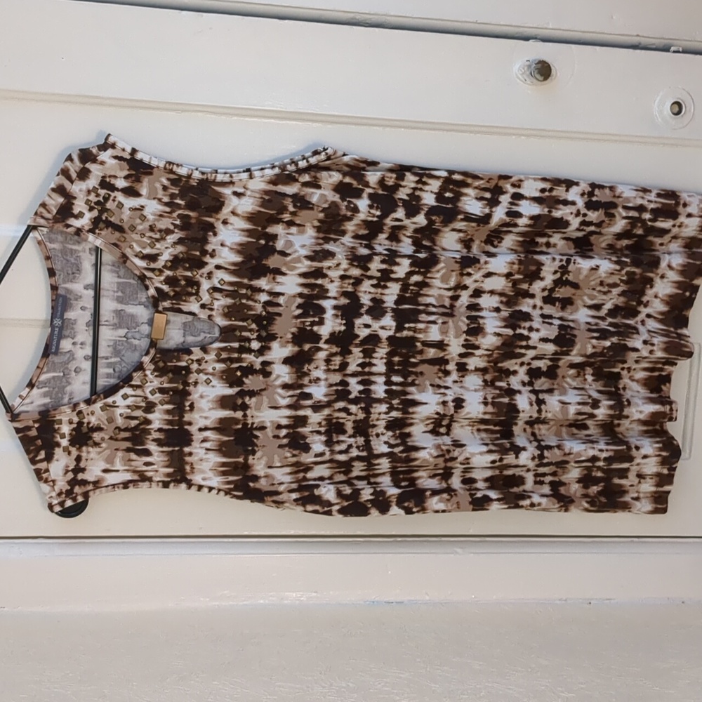 EUC XL animal print tunic top